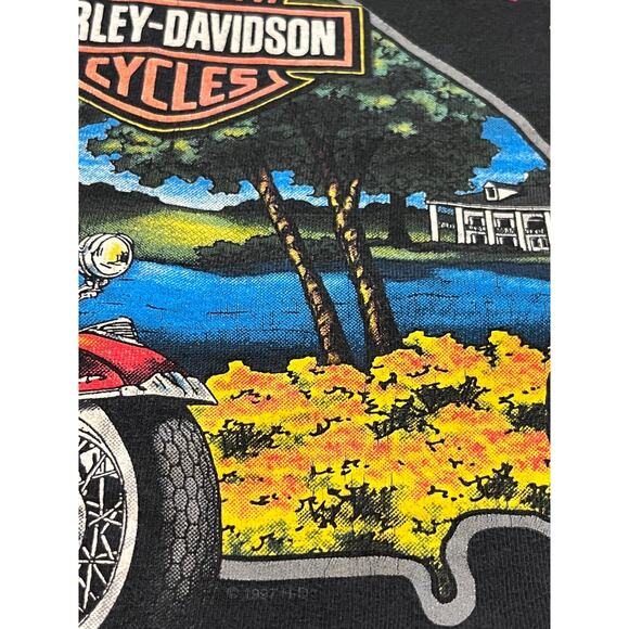 π₯ Harley-Davidson "Feel the Heat" Flame Graphic Tee β Size L - Picture 3 of 4